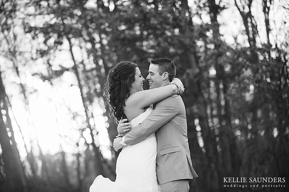 Black and white New Years Eve Wedding portrait